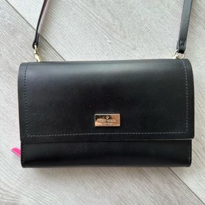 Kate Spade | Black and Hot Pink Cross Body Bag